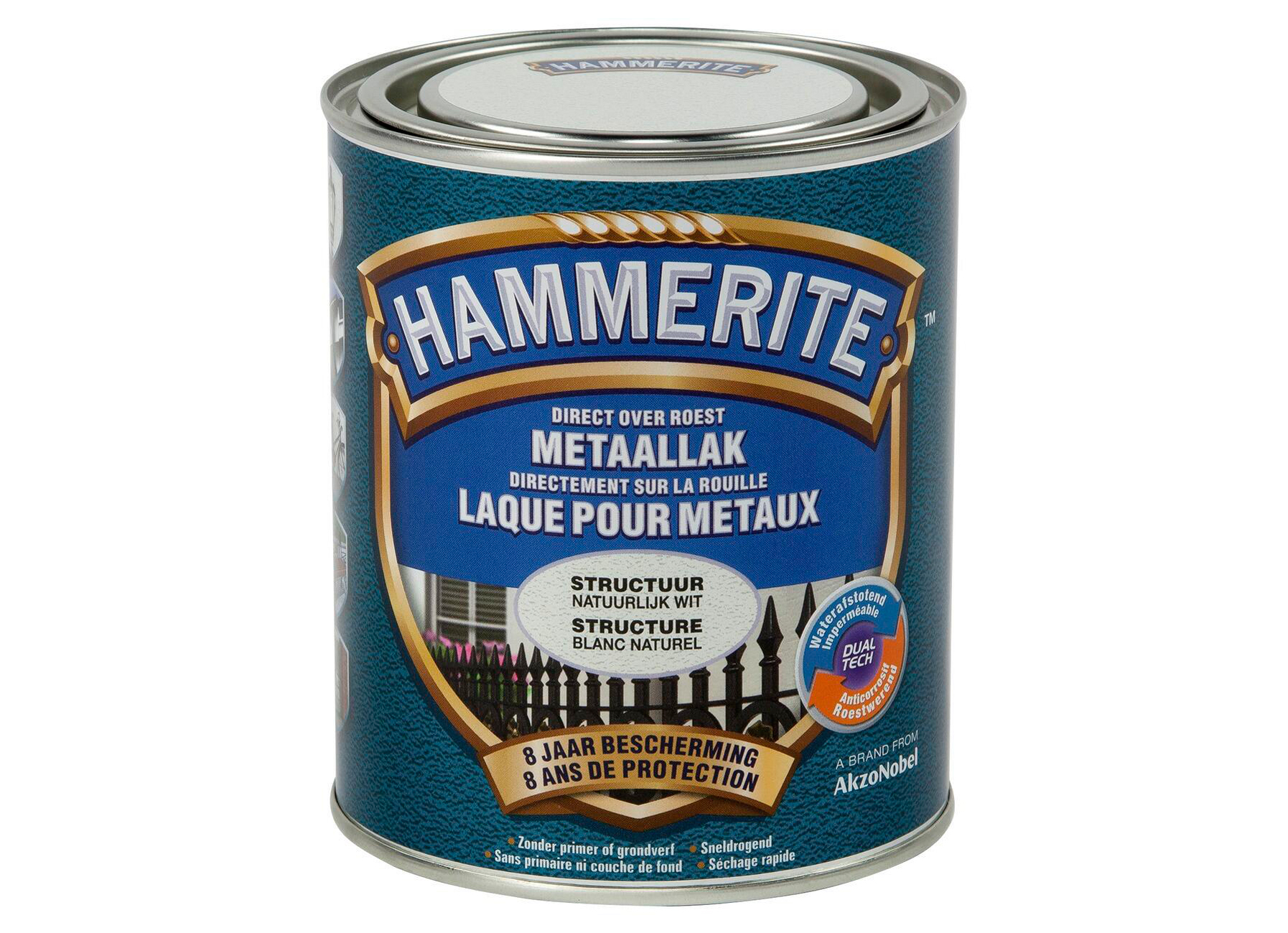 HAMMERITE LAQUE METAL STRUCTURE BLANC NATUREL 750ML