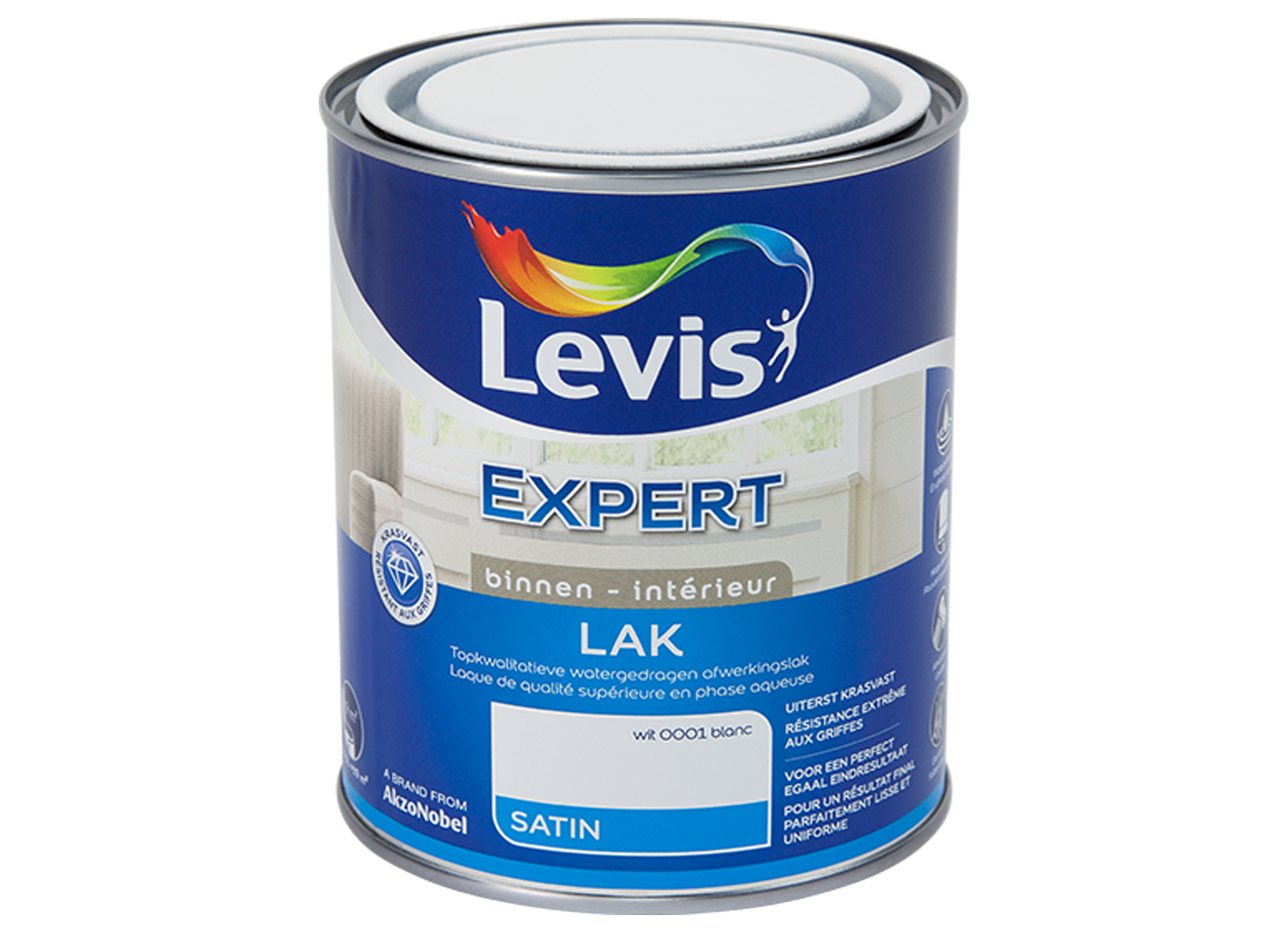 LEVIS EXPERT LAK BOIS INTERIEUR SATIN BLANC 0110 0,75L