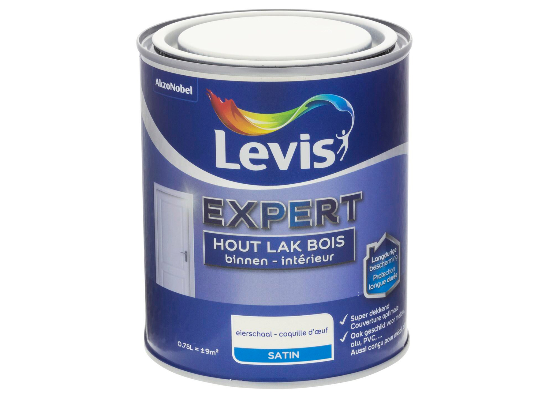 LEVIS EXPERT LAK BOIS INTERIEUR SATIN COQUILLE D'OEUF 0,75L