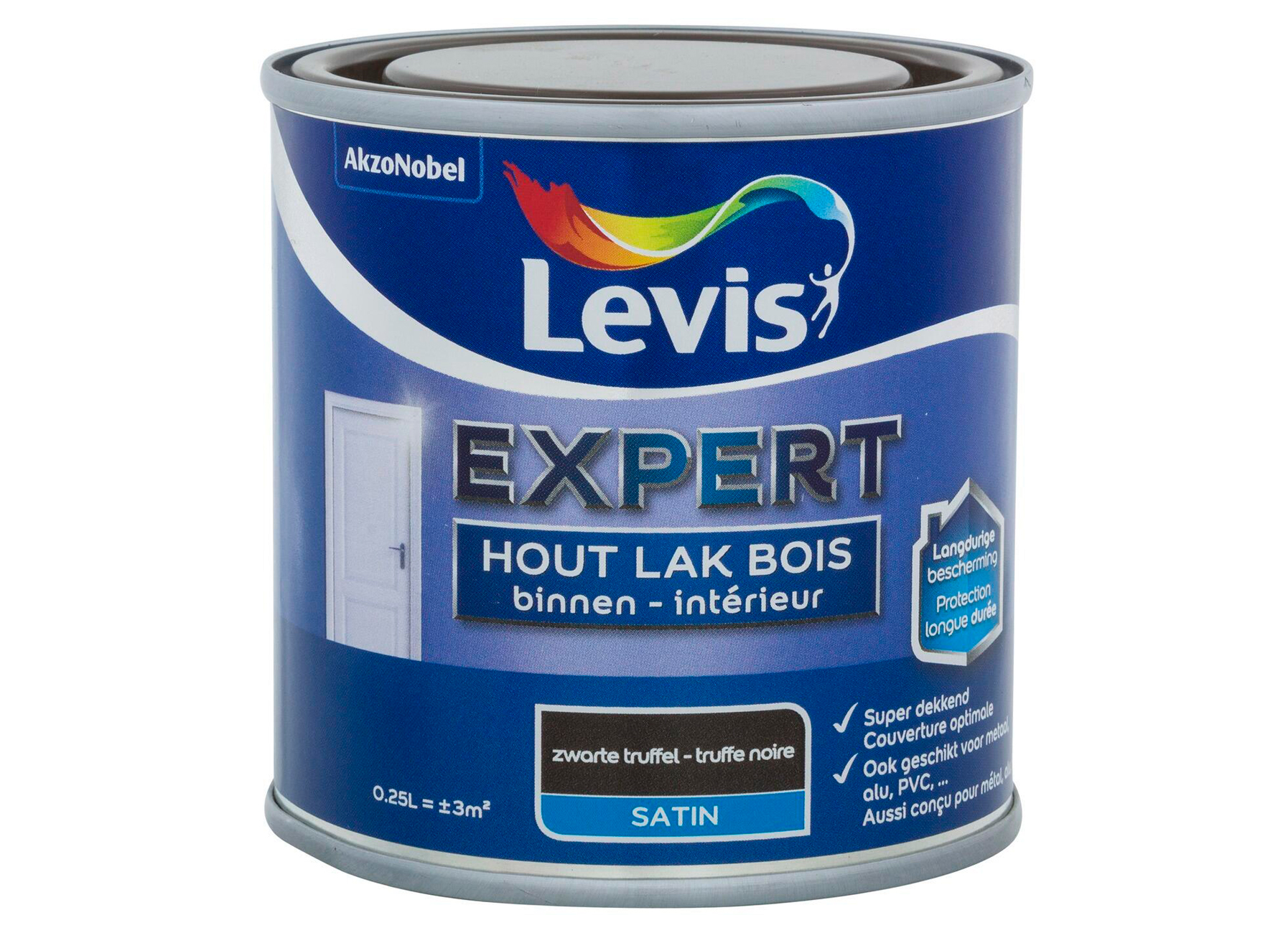 LEVIS EXPERT LAK BOIS INTERIEUR SATIN TRUFFE NOIR 0,25L