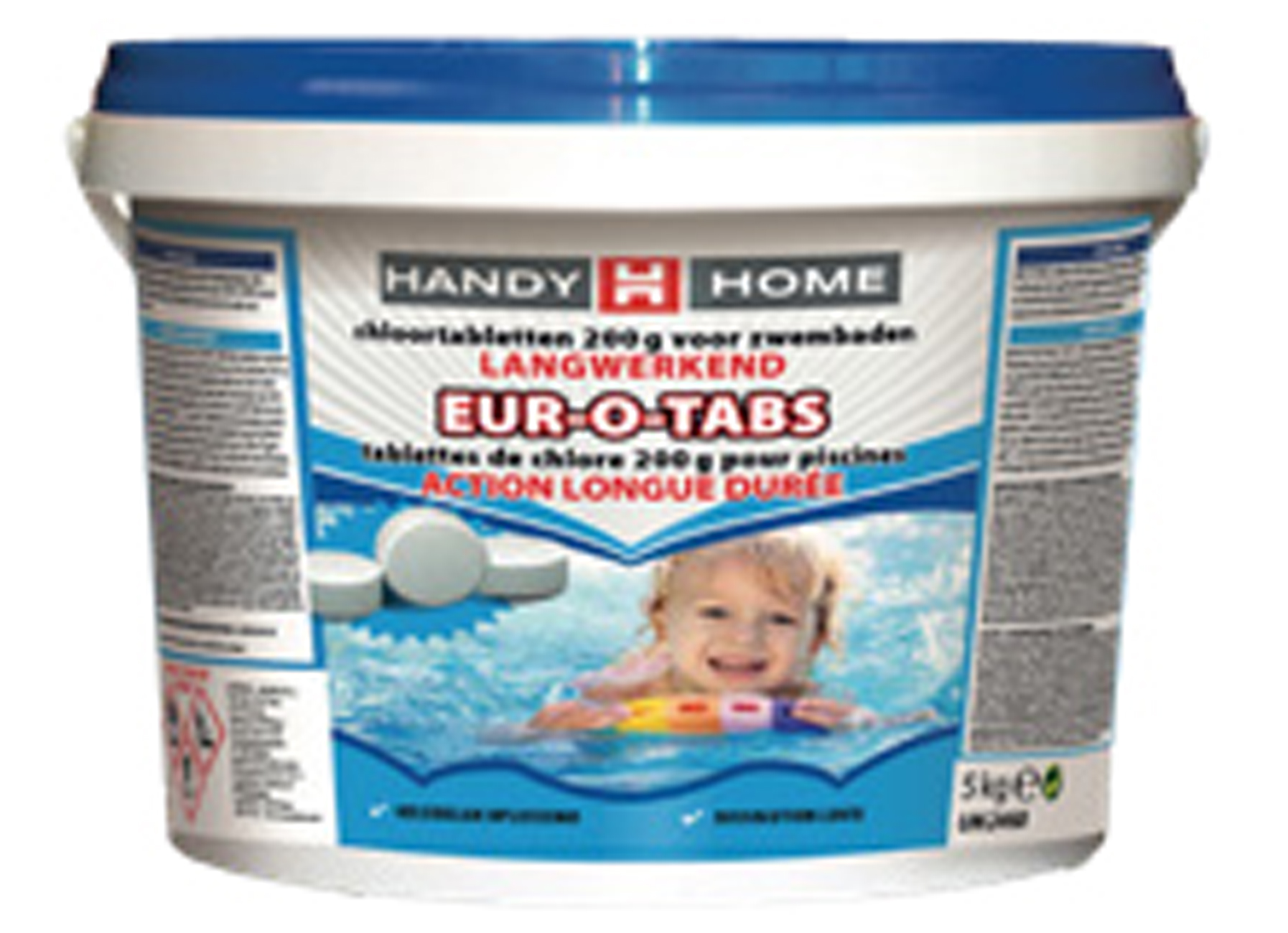 HANDYHOME EUR-O-TABS CHLORE ACTION LONGUE 5KG