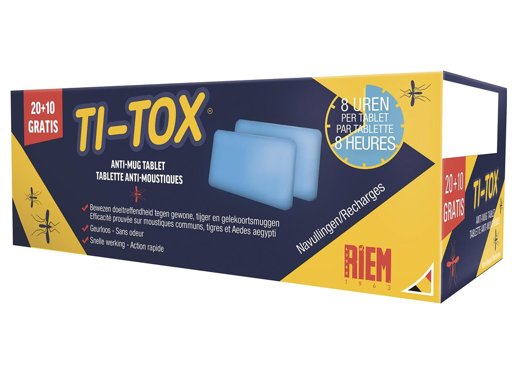 RIEM TI-TOX TABLET ANTI-MOUSTIQUE RECHARGE (20+10 TABLETTES)
