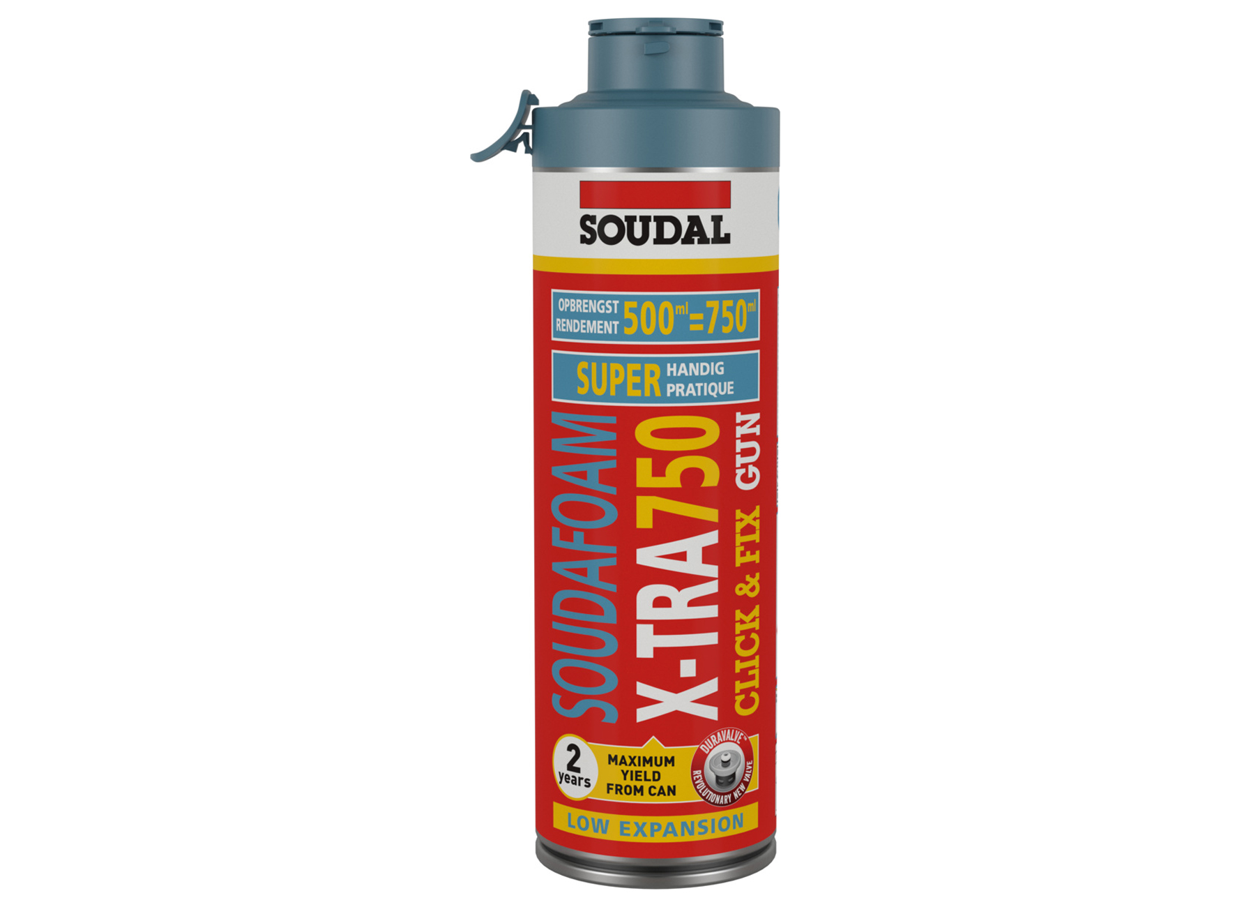 SOUDAL SOUDAFOAM X-TRA 750 CLICK & FIX 500ML