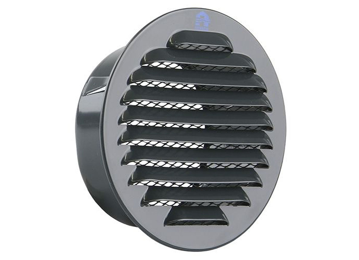 Grille de ventilation extérieure à encastrer - finition métal brut