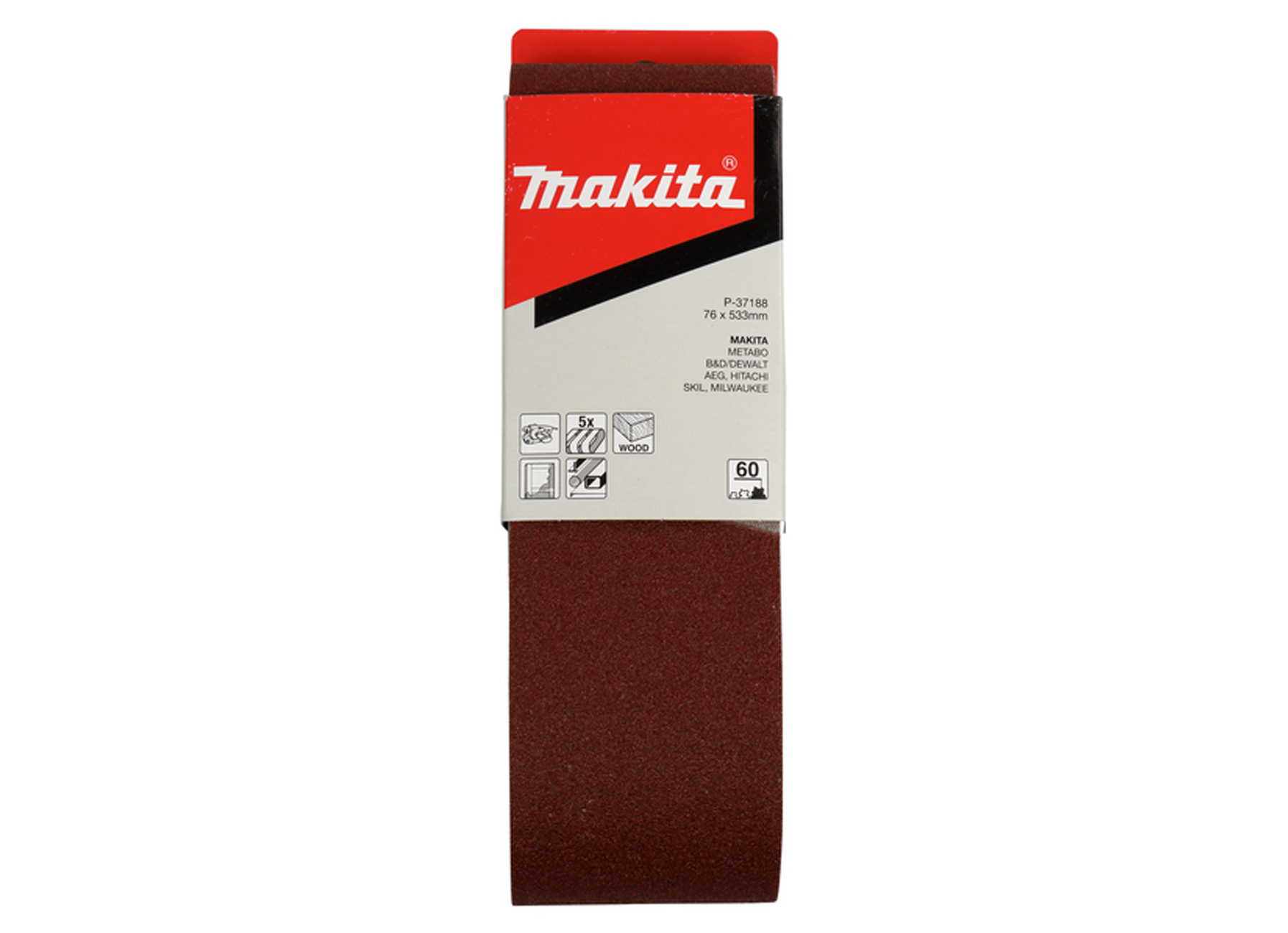 Paradox Eindig kat Makita Schuurband 76x533mm Red - gereedschappen - toebehoren voor  elektrische gereedschappen - toebehoren schuren - schuurbanden - makita  schuurband 76x533mm red