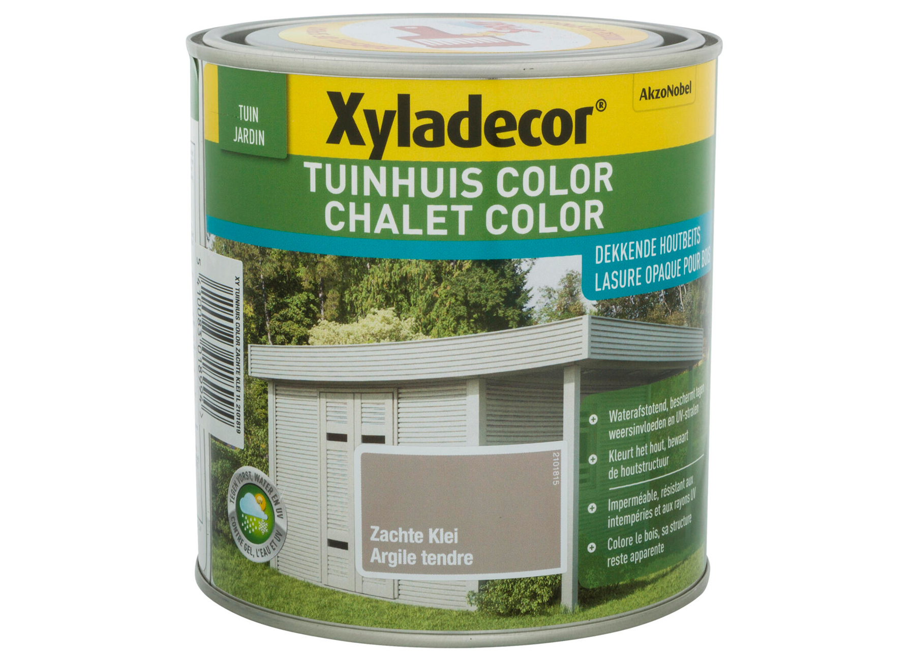 etiquette deze Overjas Xyladecor Houtbeits Tuinhuis Color - decoratie - houtbescherming - beitsen  - xyladecor houtbeits tuinhuis color
